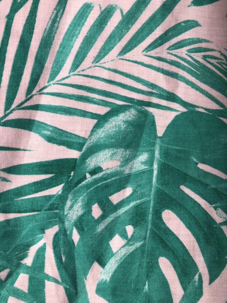 Second hand tropical print fabric